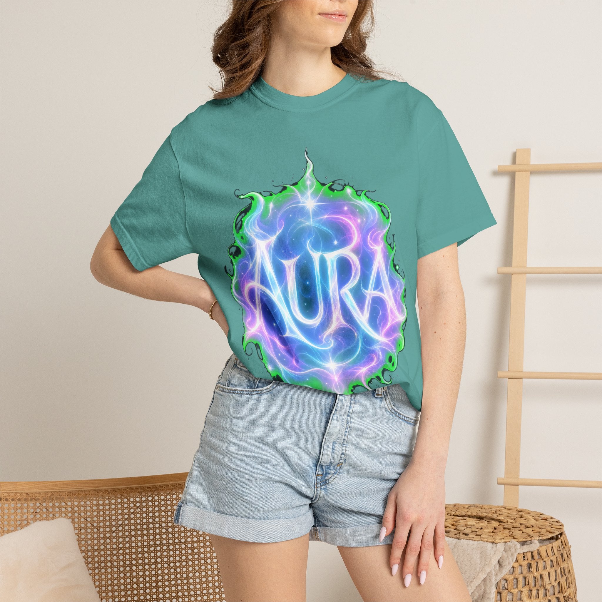 Aura Graphic T‑Shirt — Mystical Pastel Orb Design