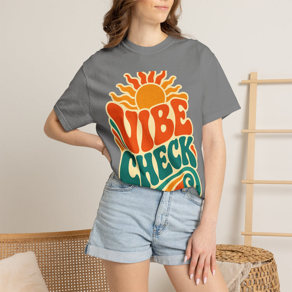 Vibe Check Retro Sun T-Shirt — 70s Wave Graphic Tee