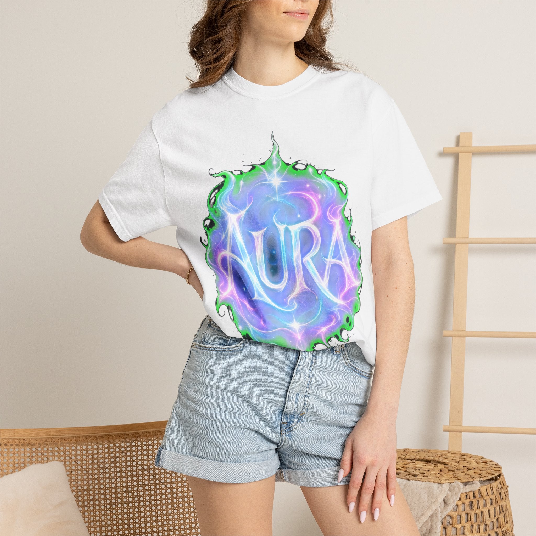 Aura Graphic T‑Shirt — Mystical Pastel Orb Design