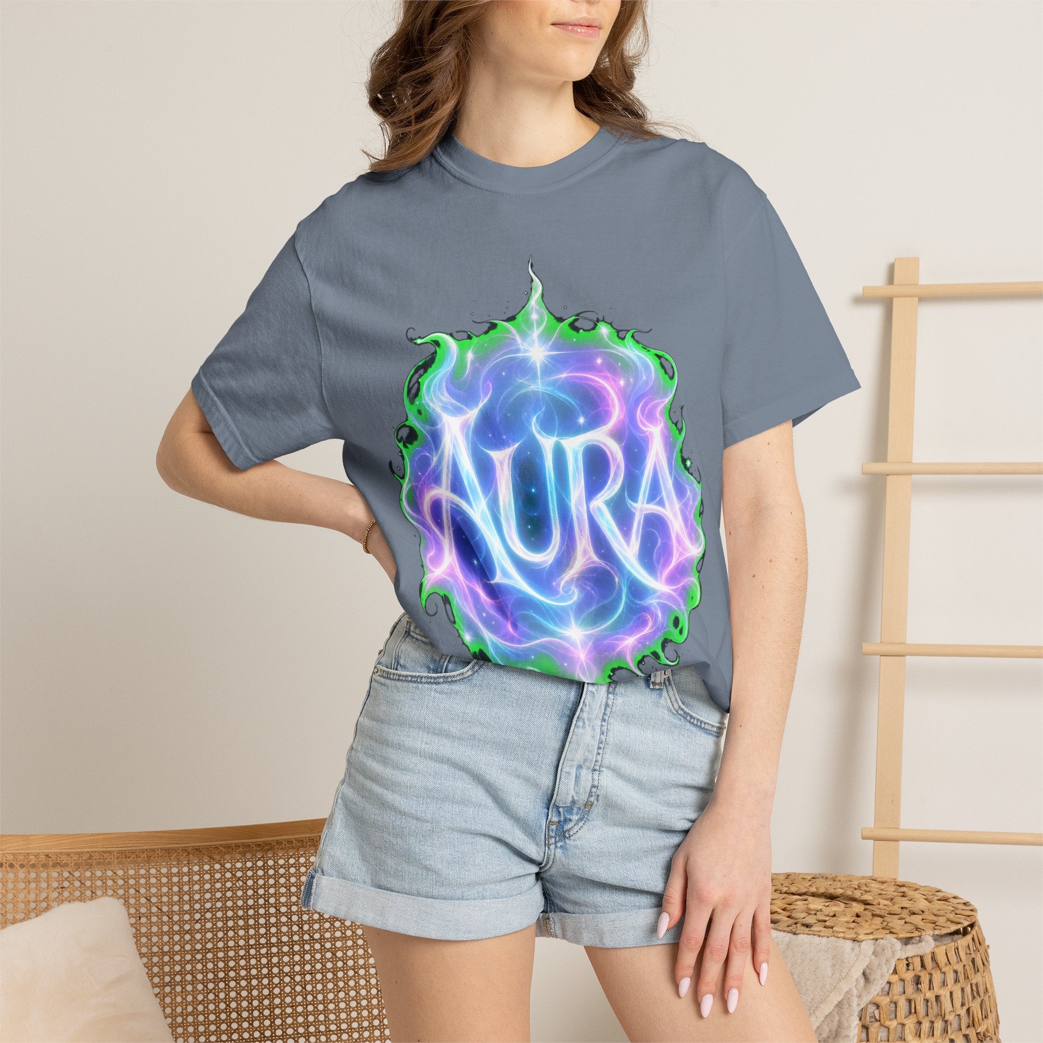 Aura Graphic T‑Shirt — Mystical Pastel Orb Design
