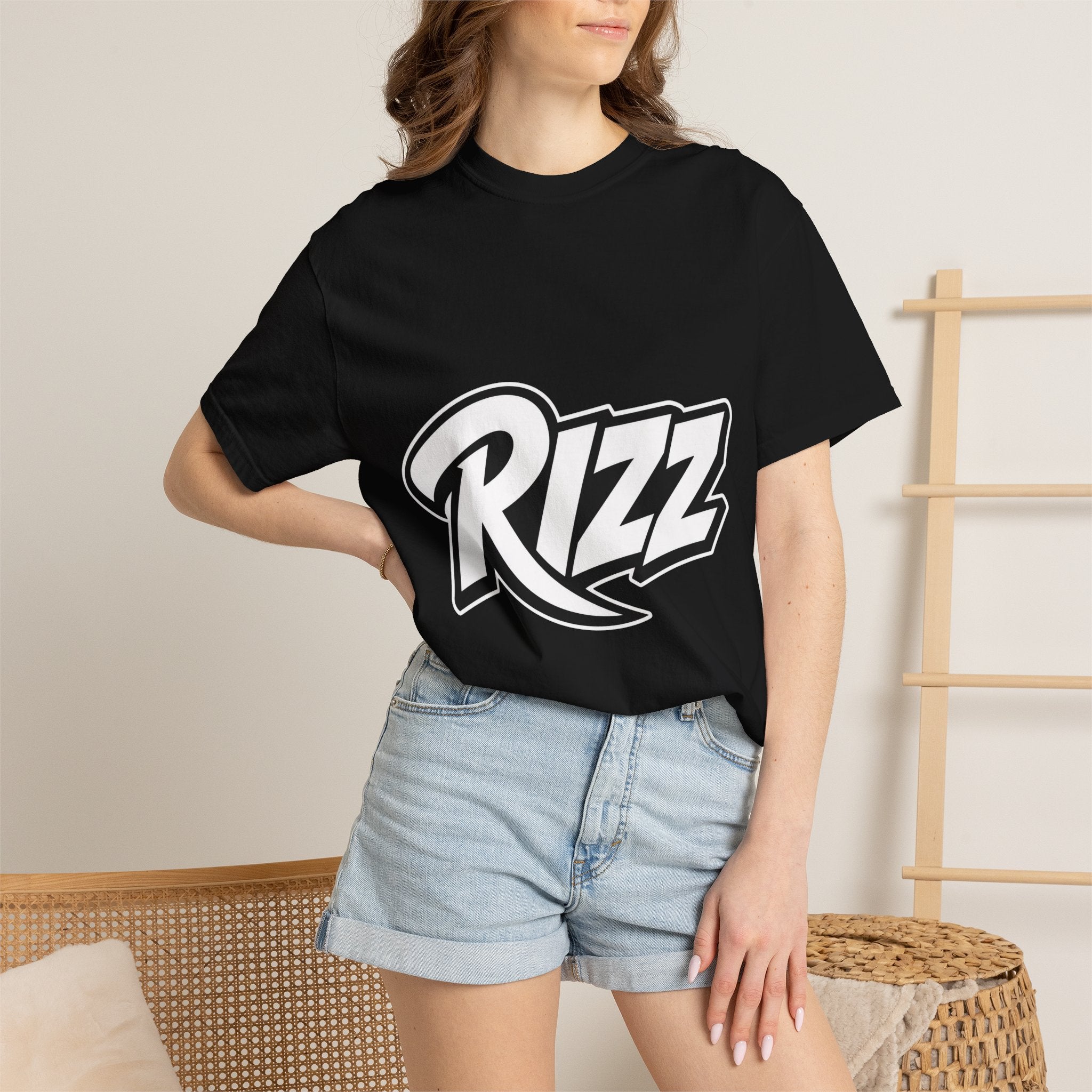 Slang Rizz Script Logo T-Shirt — Bold Streetwear Graphic Tee