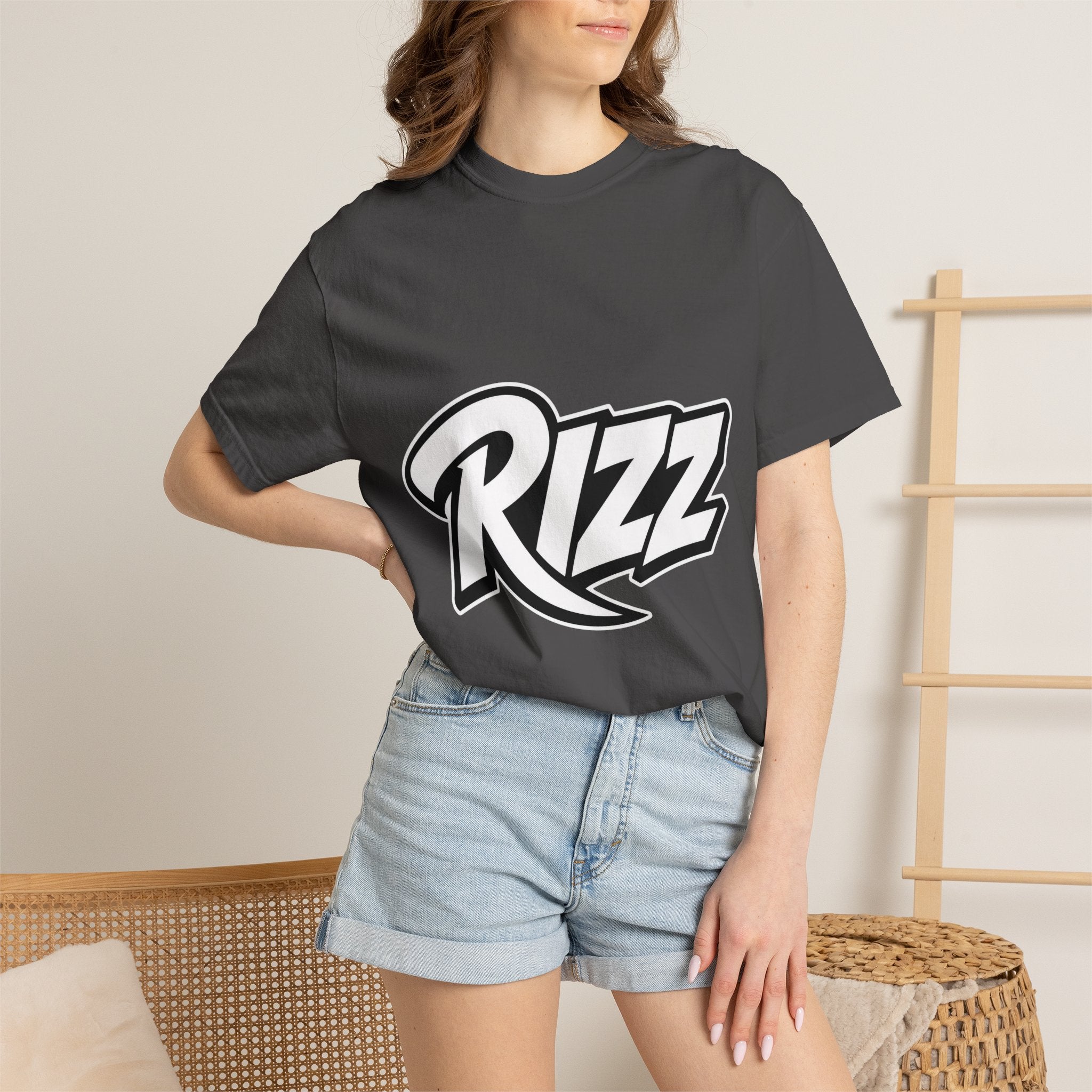 Slang Rizz Script Logo T-Shirt — Bold Streetwear Graphic Tee