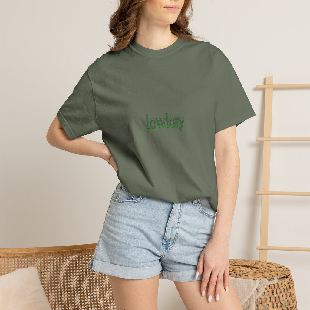 Lowkey Logo T-Shirt — Minimalist Front Text Tee