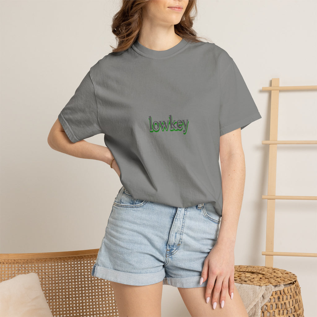 Lowkey Logo T-Shirt — Minimalist Front Text Tee