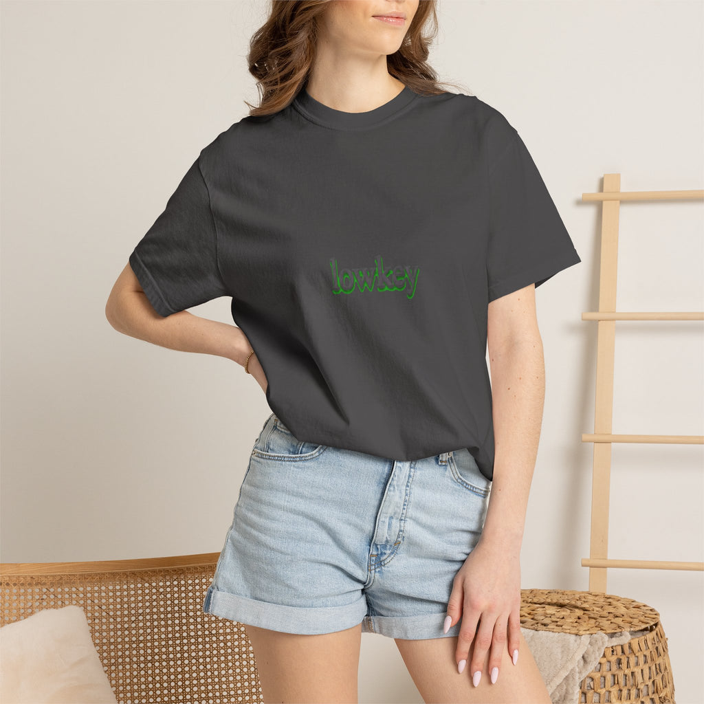 Lowkey Logo T-Shirt — Minimalist Front Text Tee