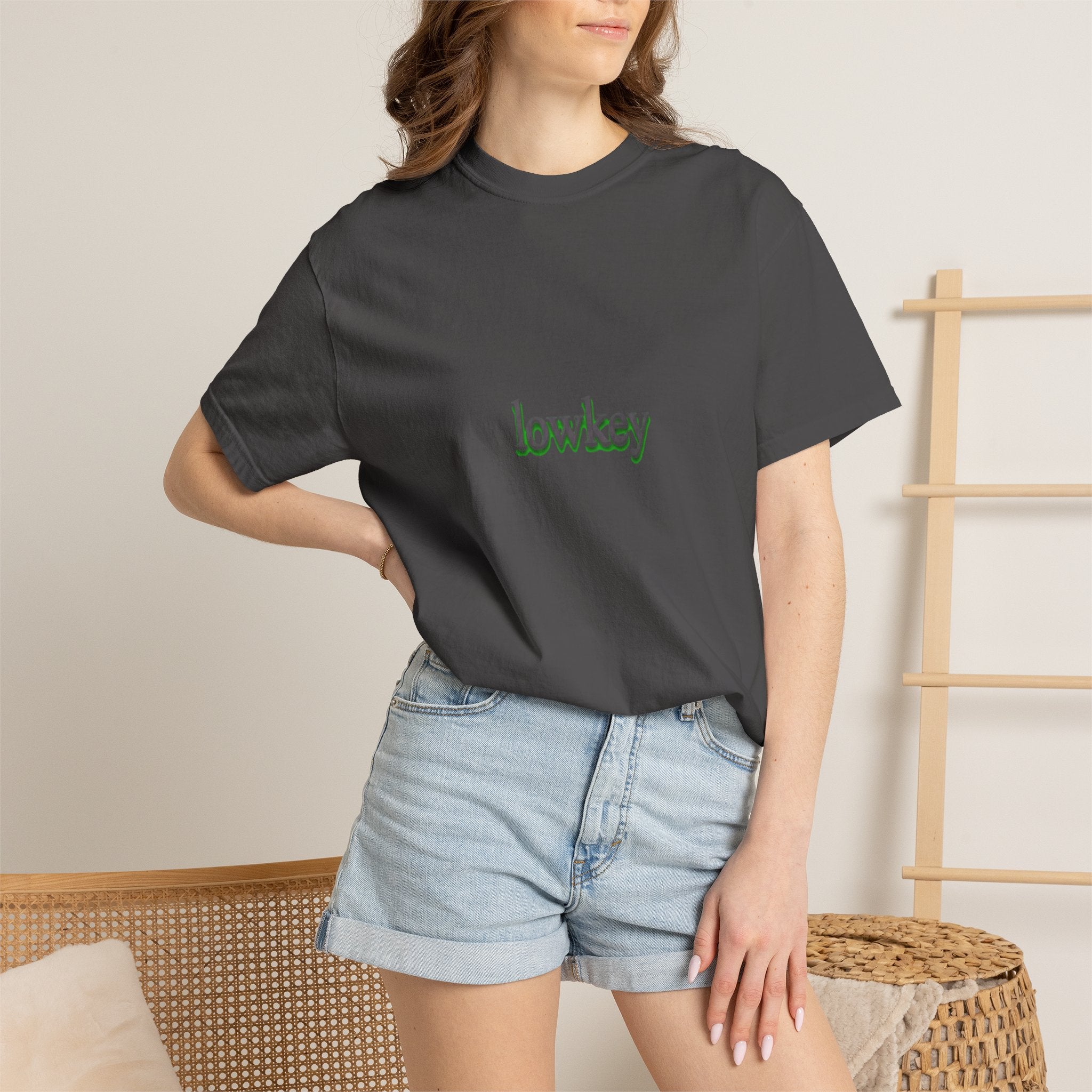 Lowkey Logo T-Shirt — Minimalist Front Text Tee