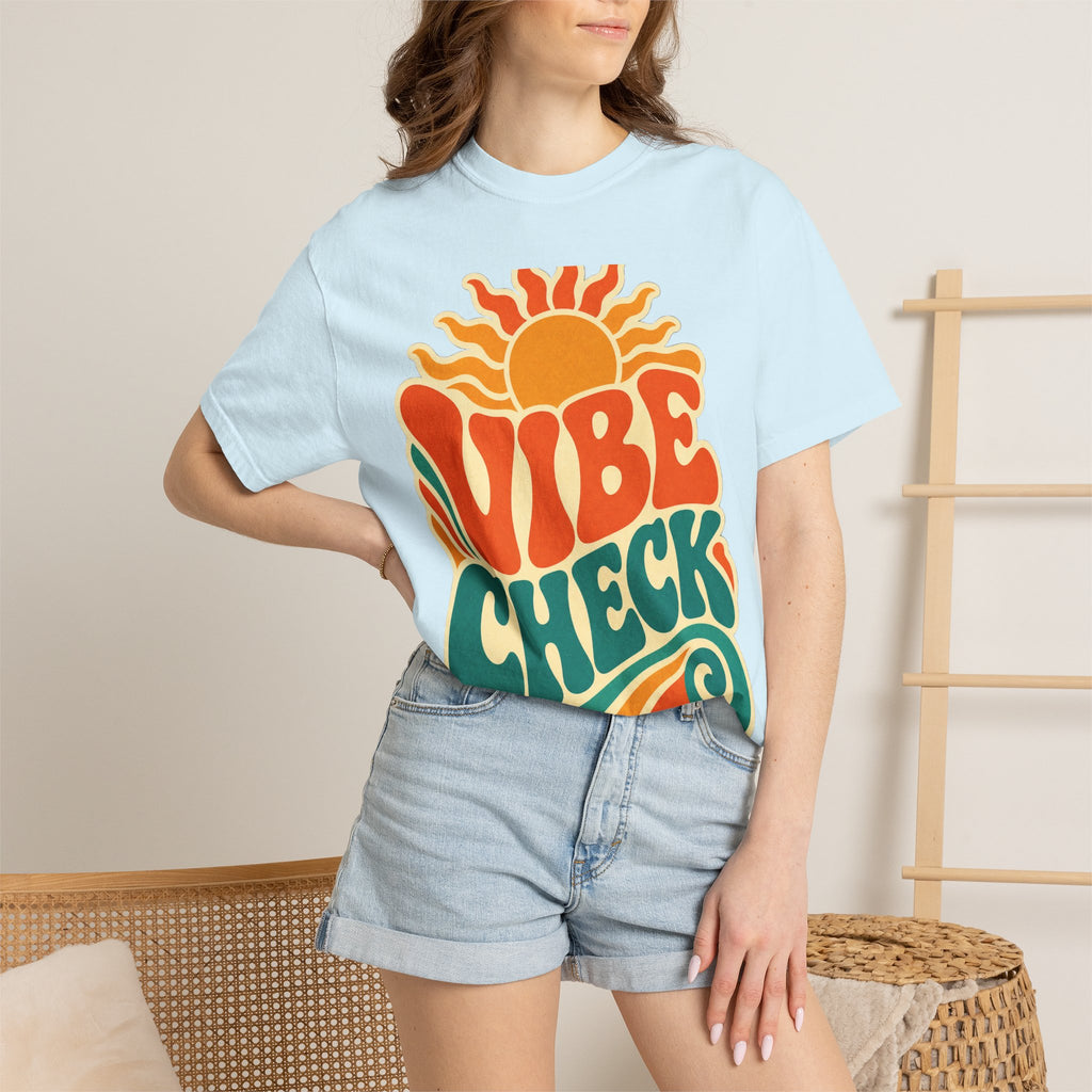 Vibe Check Retro Sun T-Shirt — 70s Wave Graphic Tee