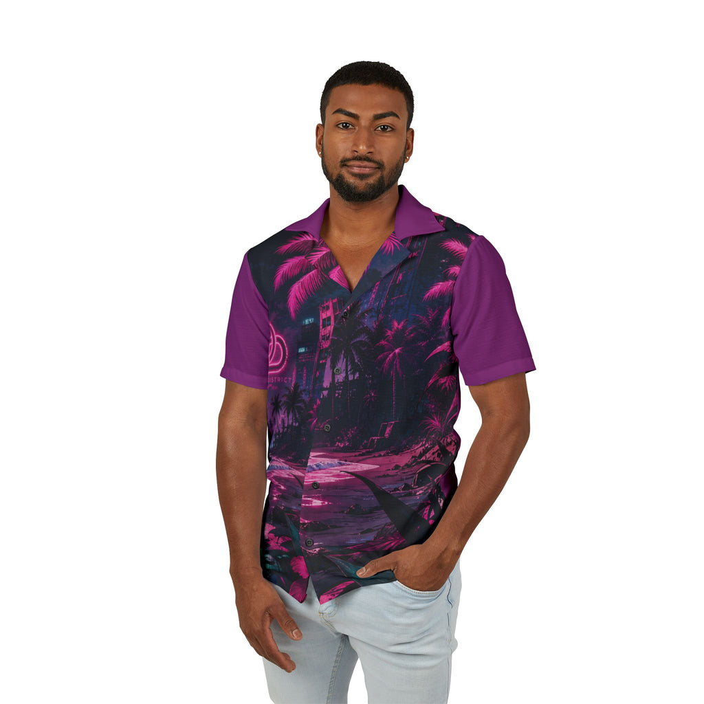 Men's Futuristic Dystopian Beach Camp Shirt