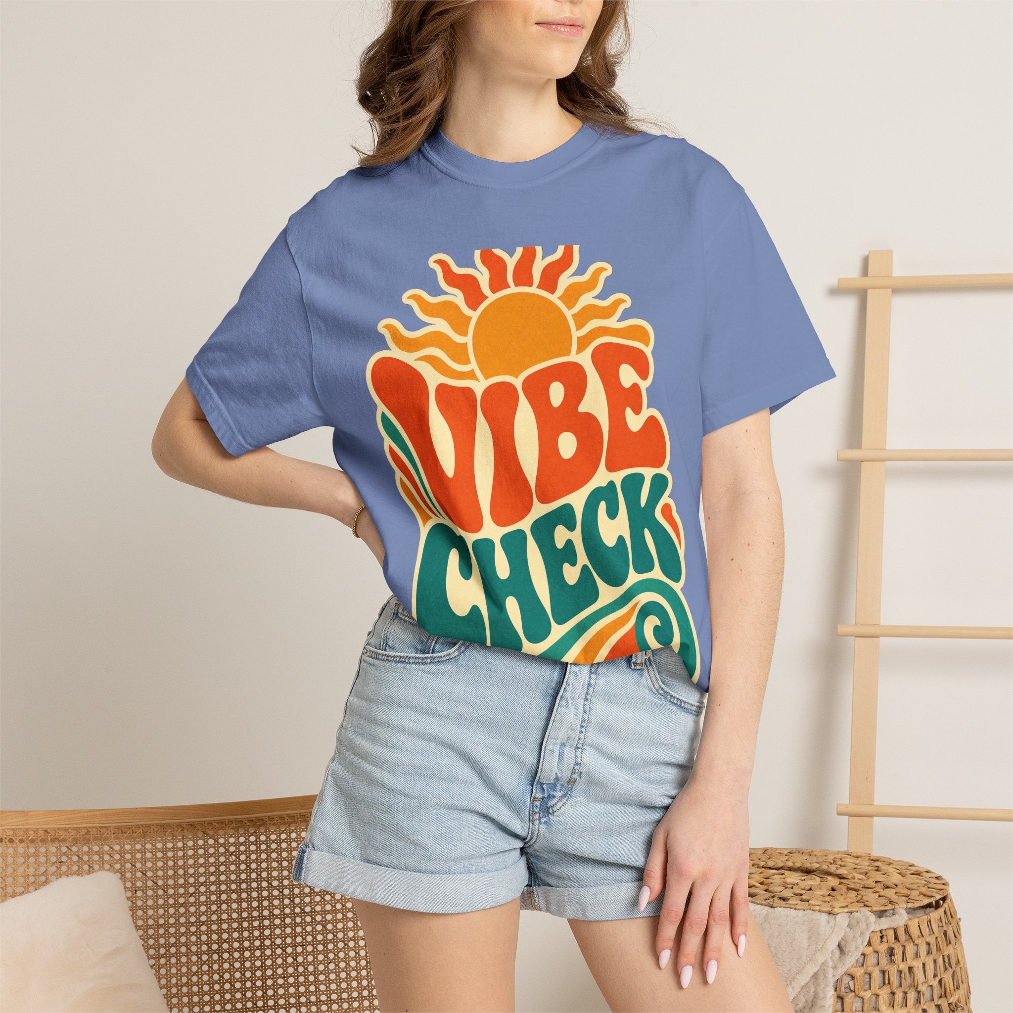 Vibe Check Retro Sun T-Shirt — 70s Wave Graphic Tee