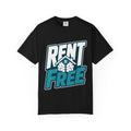 Unisex Rent Free Graphic T‑Shirt — Bold Retro House Design