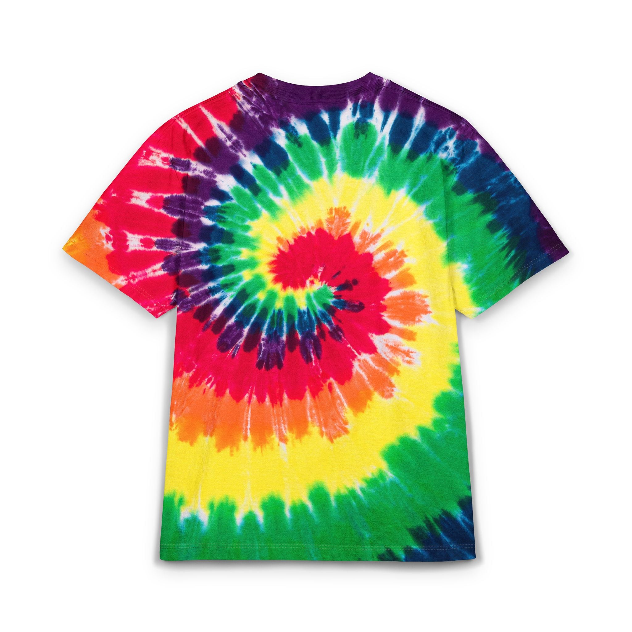 Tie-Dye Spiral Embroidered T-Shirt — Oversized Rainbow Tee