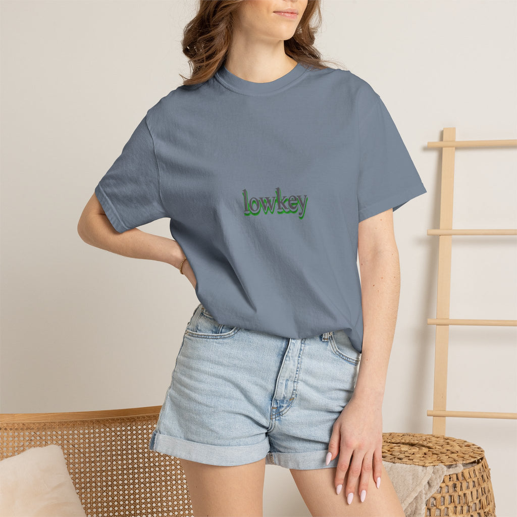 Lowkey Logo T-Shirt — Minimalist Front Text Tee