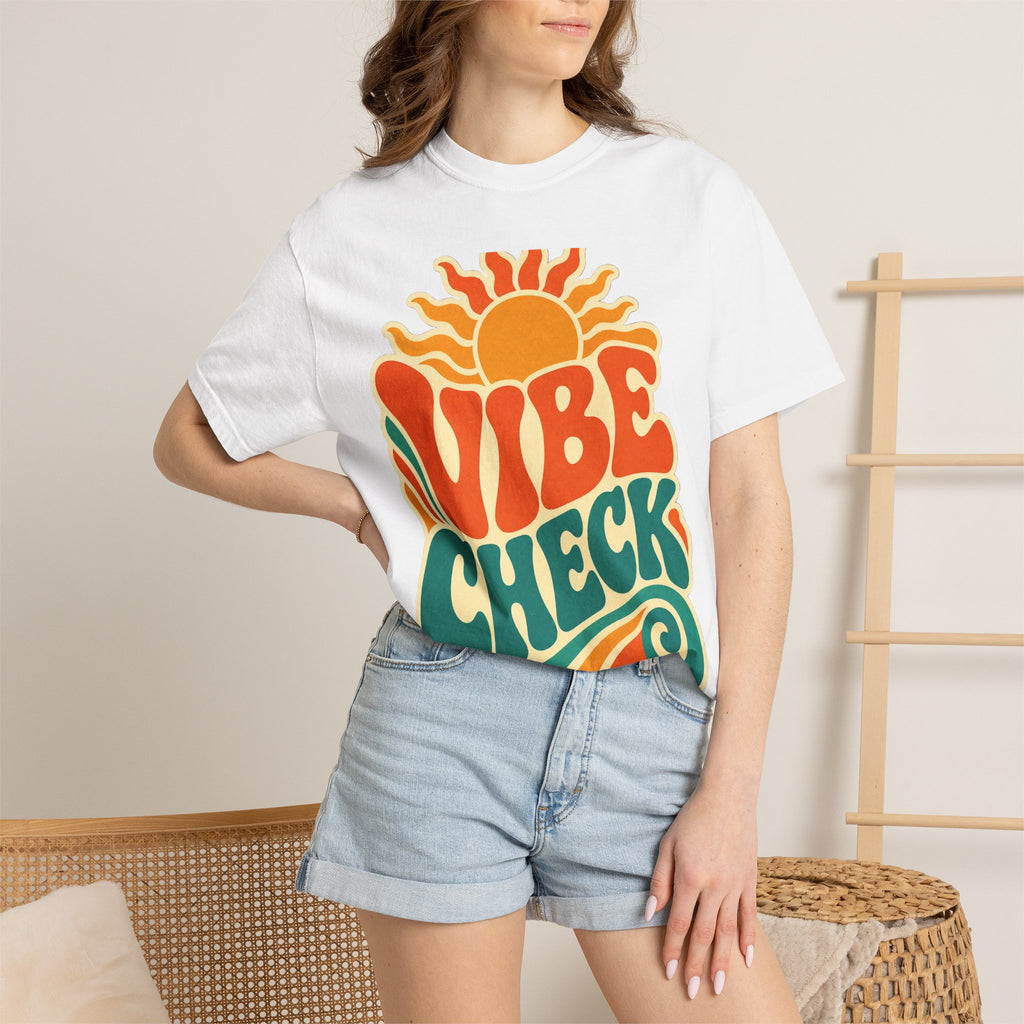 Vibe Check Retro Sun T-Shirt — 70s Wave Graphic Tee