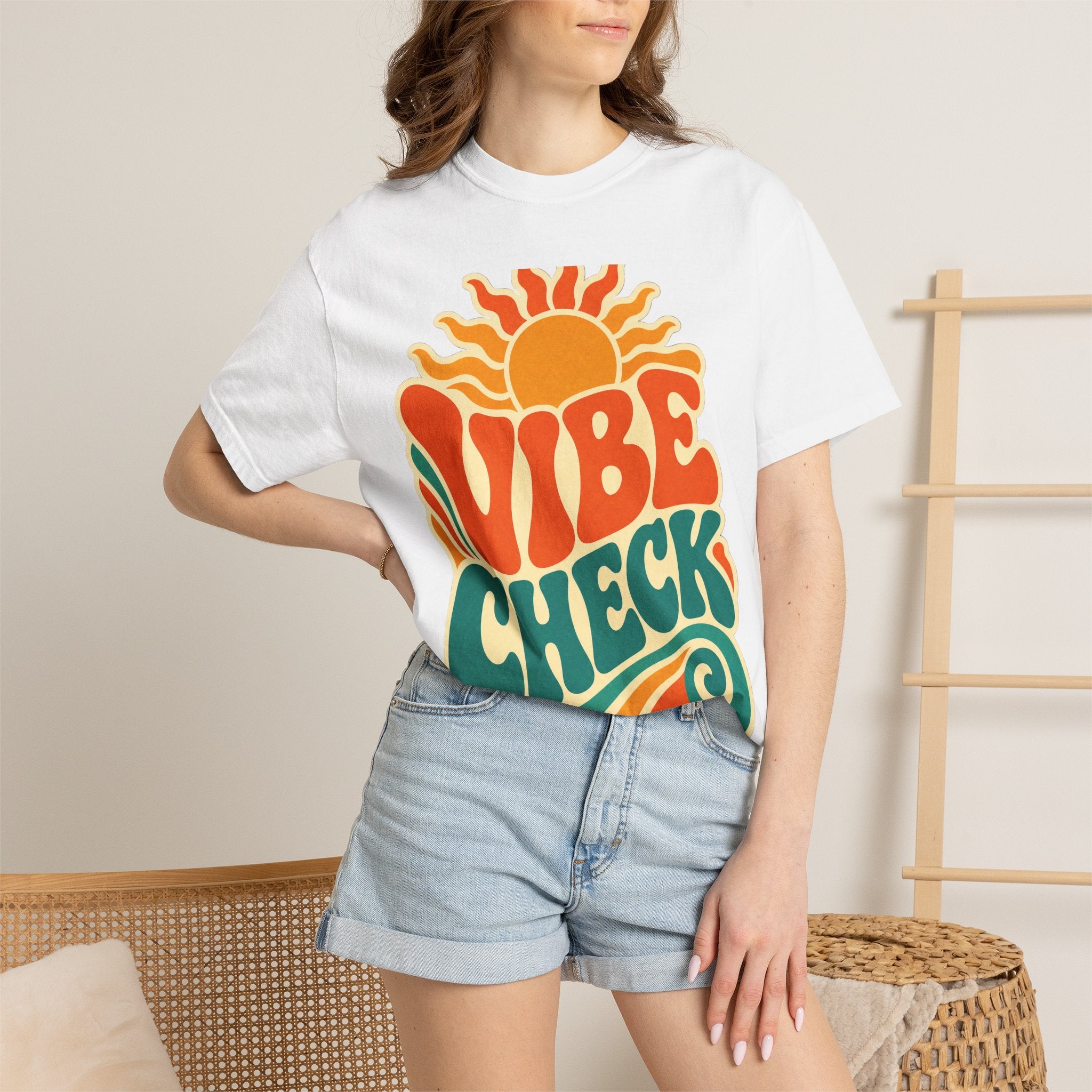 Vibe Check Retro Sun T-Shirt — 70s Wave Graphic Tee