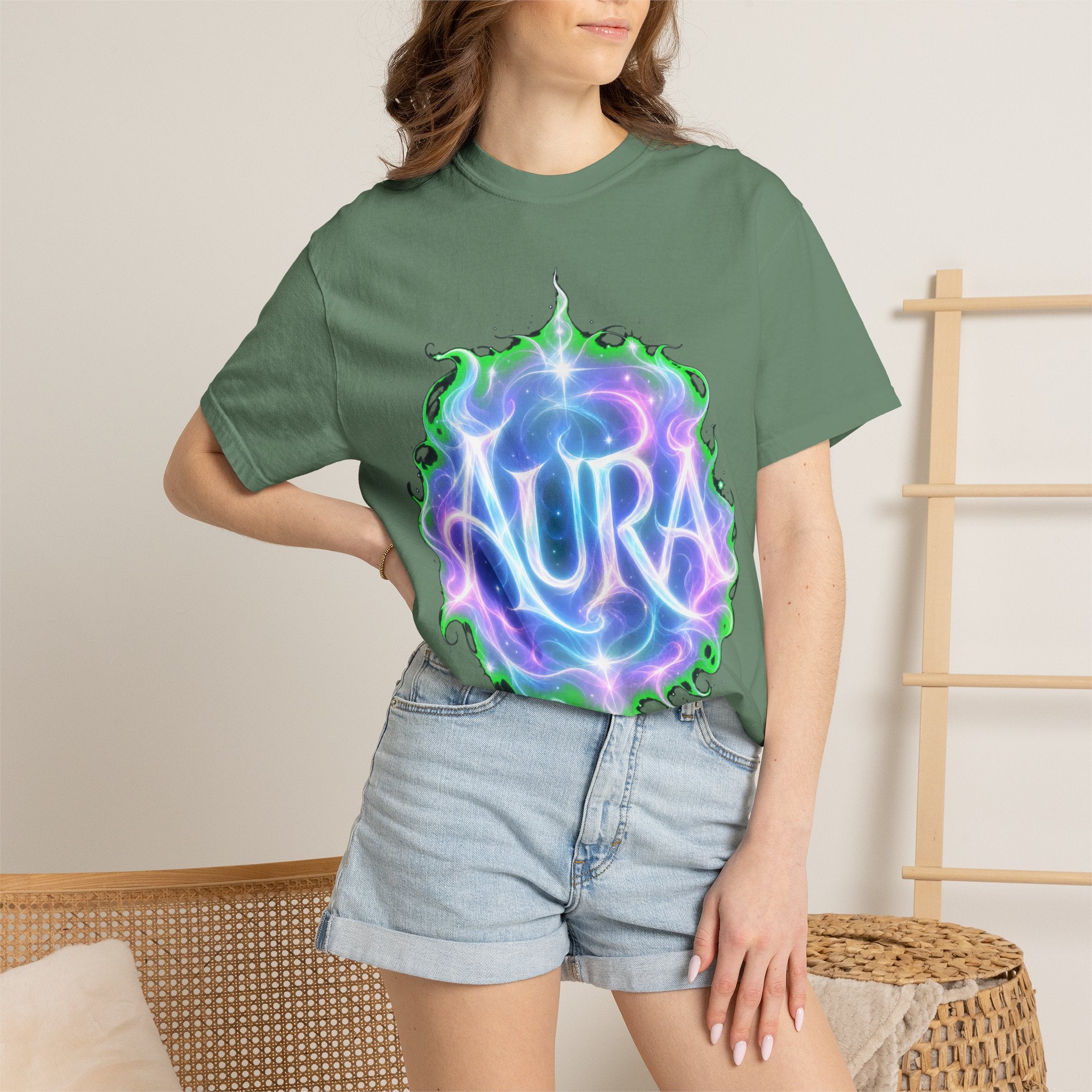 Aura Graphic T‑Shirt — Mystical Pastel Orb Design