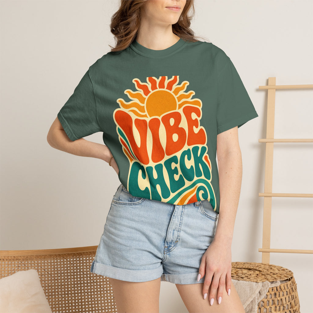 Vibe Check Retro Sun T-Shirt — 70s Wave Graphic Tee