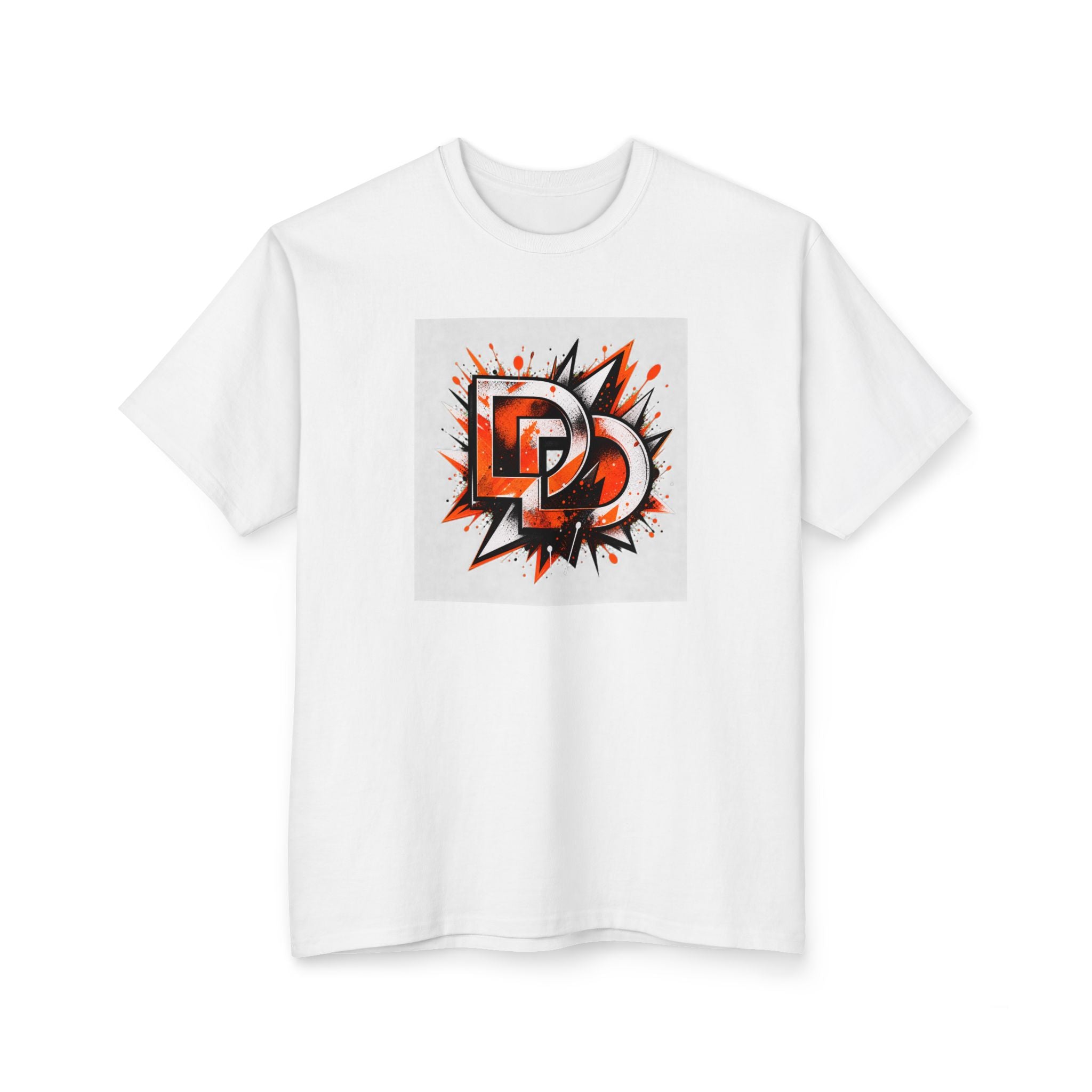 DD Logo Graphic T-Shirt — Red & Black Comic Blast Design
