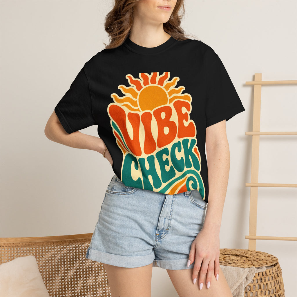 Vibe Check Retro Sun T-Shirt — 70s Wave Graphic Tee