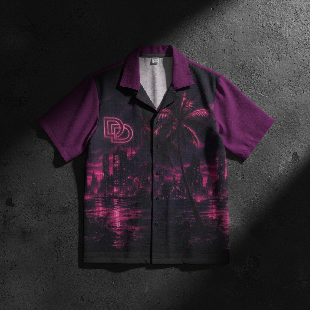 Men's Vaporwave Hawaiian Camp Shirt