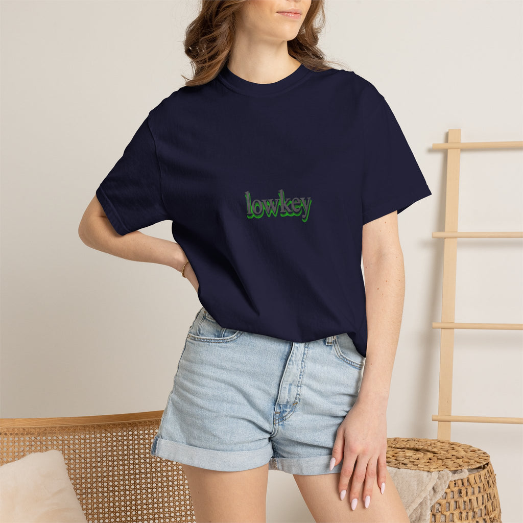 Lowkey Logo T-Shirt — Minimalist Front Text Tee