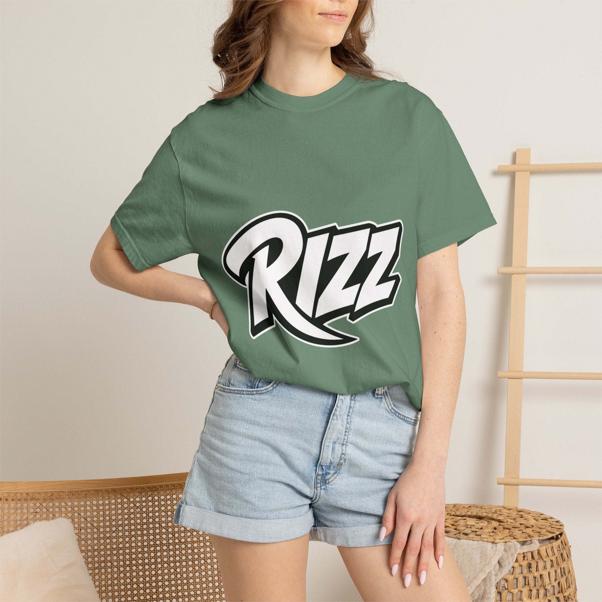 Slang Rizz Script Logo T-Shirt — Bold Streetwear Graphic Tee