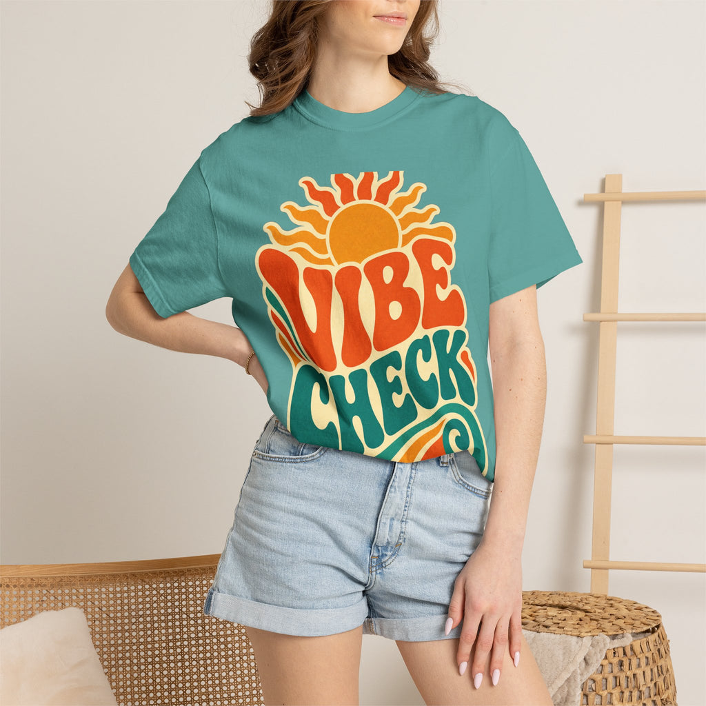 Vibe Check Retro Sun T-Shirt — 70s Wave Graphic Tee