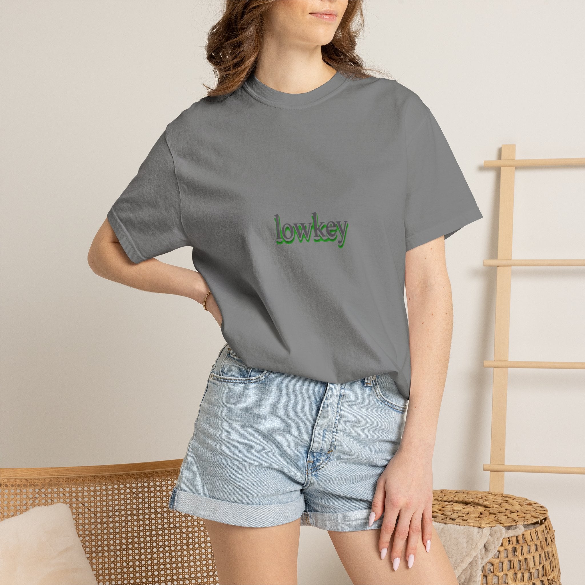 Lowkey Logo T-Shirt — Minimalist Front Text Tee