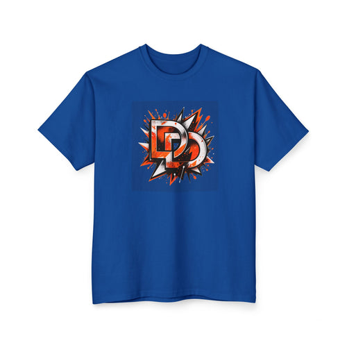 DD Logo Graphic T-Shirt — Red & Black Comic Blast Design