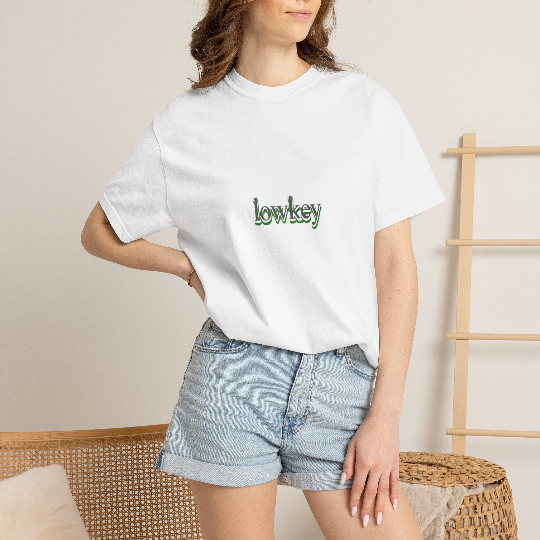 Lowkey Logo T-Shirt — Minimalist Front Text Tee