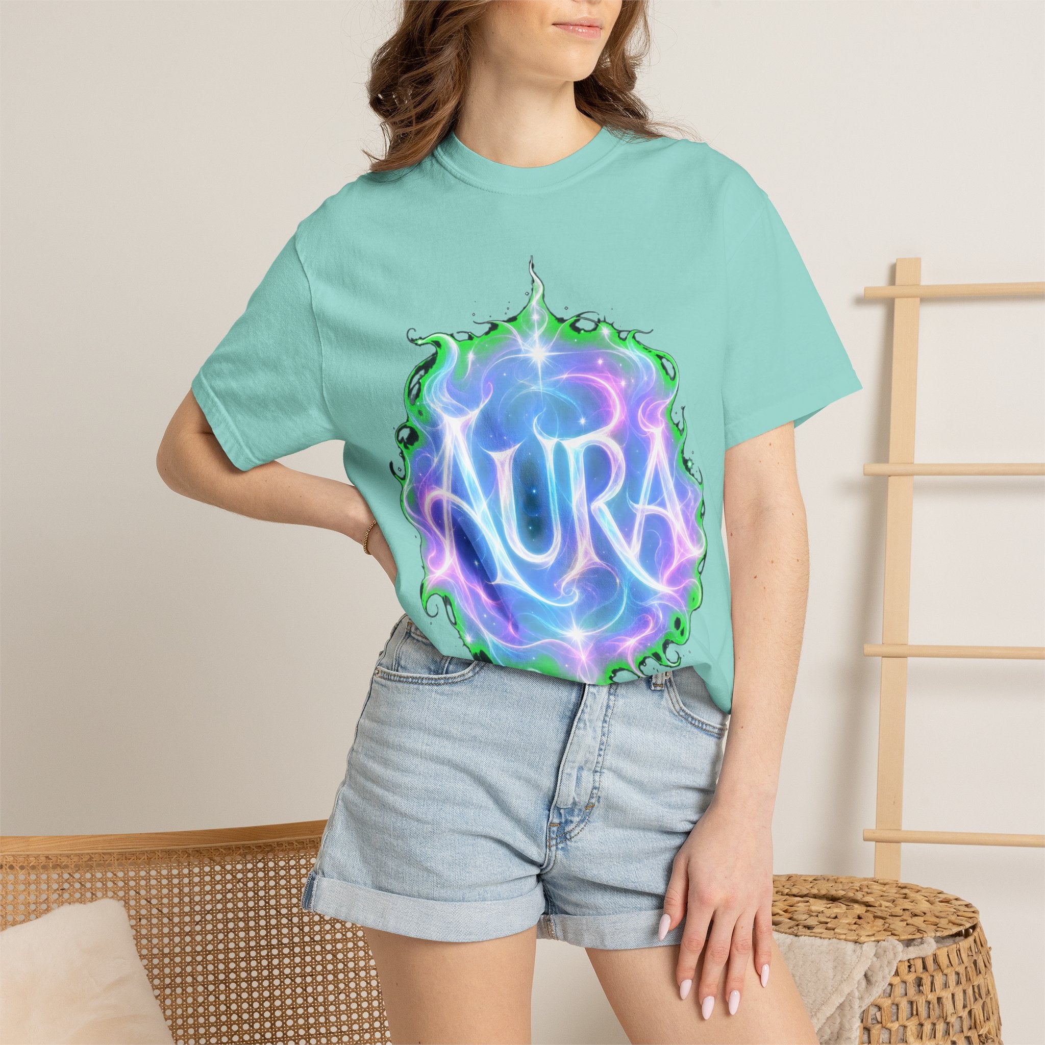 Aura Graphic T‑Shirt — Mystical Pastel Orb Design