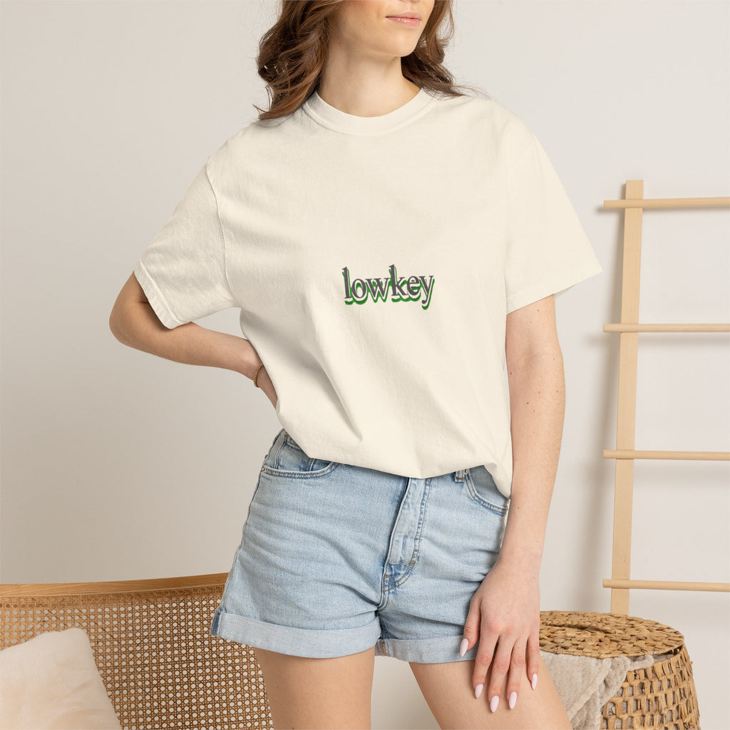 Lowkey Logo T-Shirt — Minimalist Front Text Tee