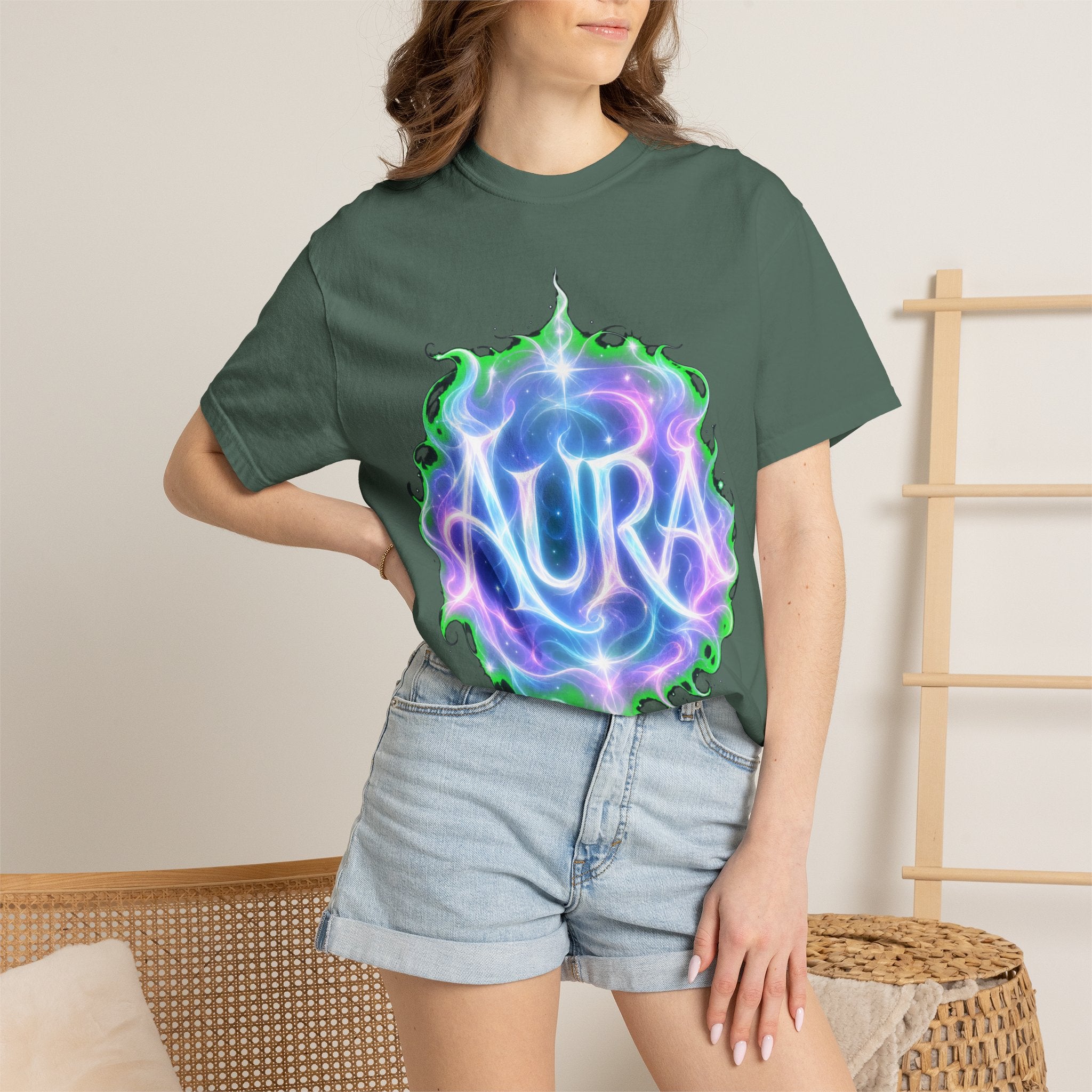 Aura Graphic T‑Shirt — Mystical Pastel Orb Design