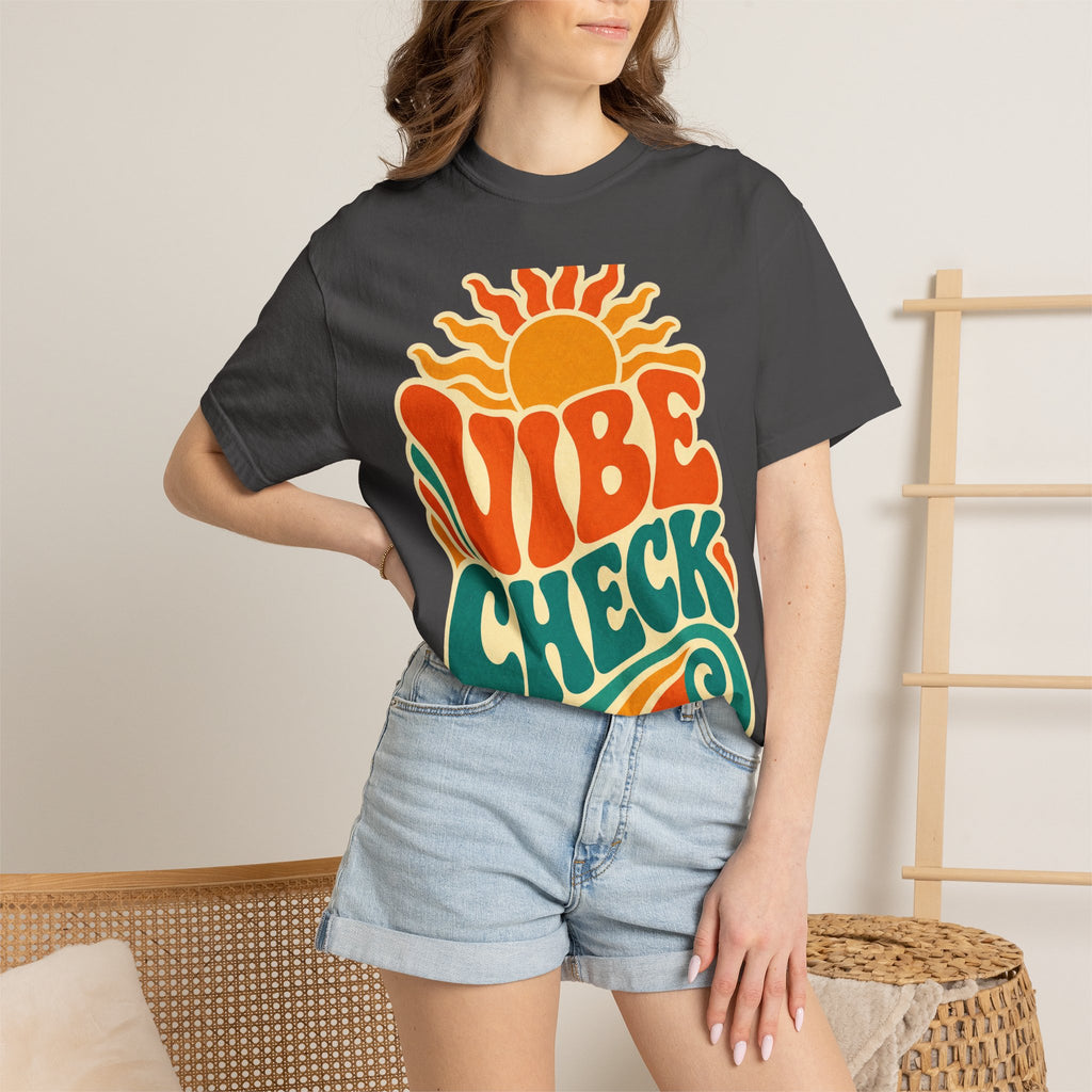 Vibe Check Retro Sun T-Shirt — 70s Wave Graphic Tee