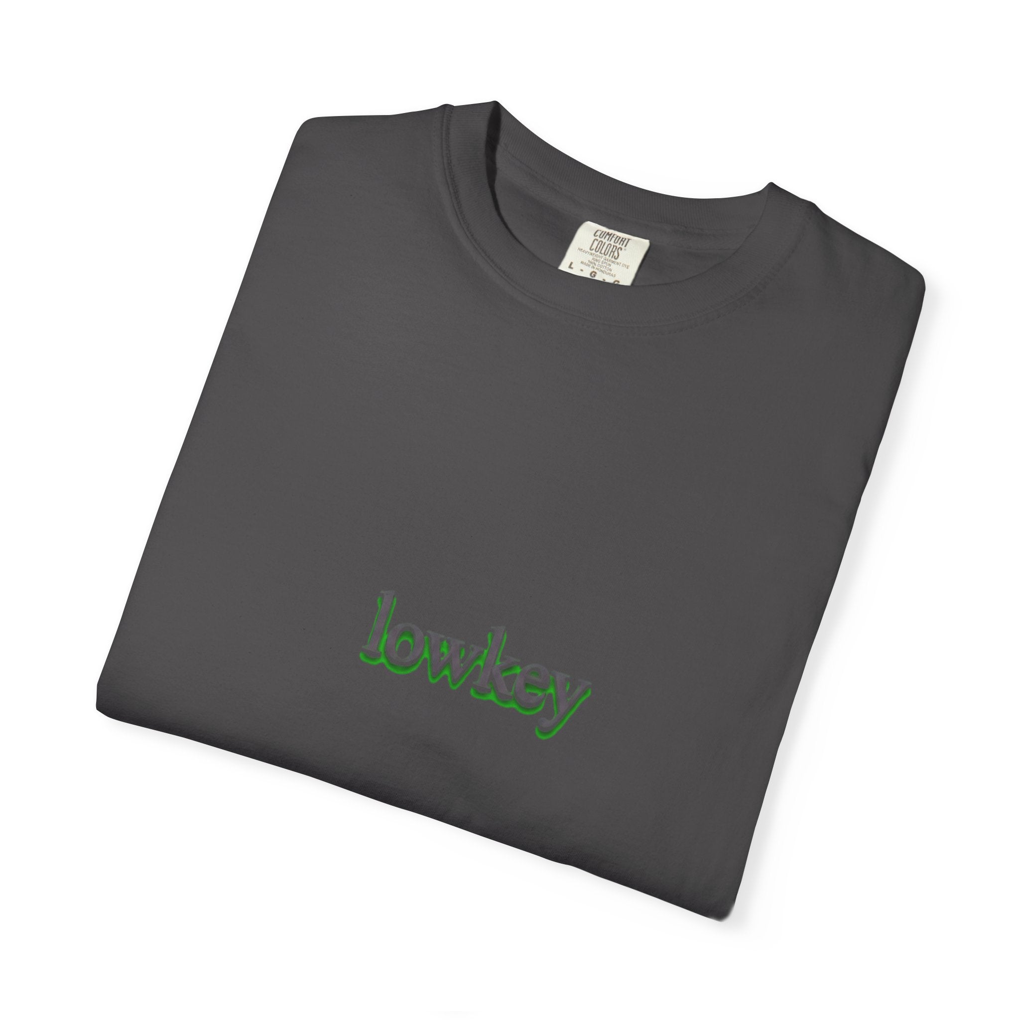 Lowkey Logo T-Shirt — Minimalist Front Text Tee