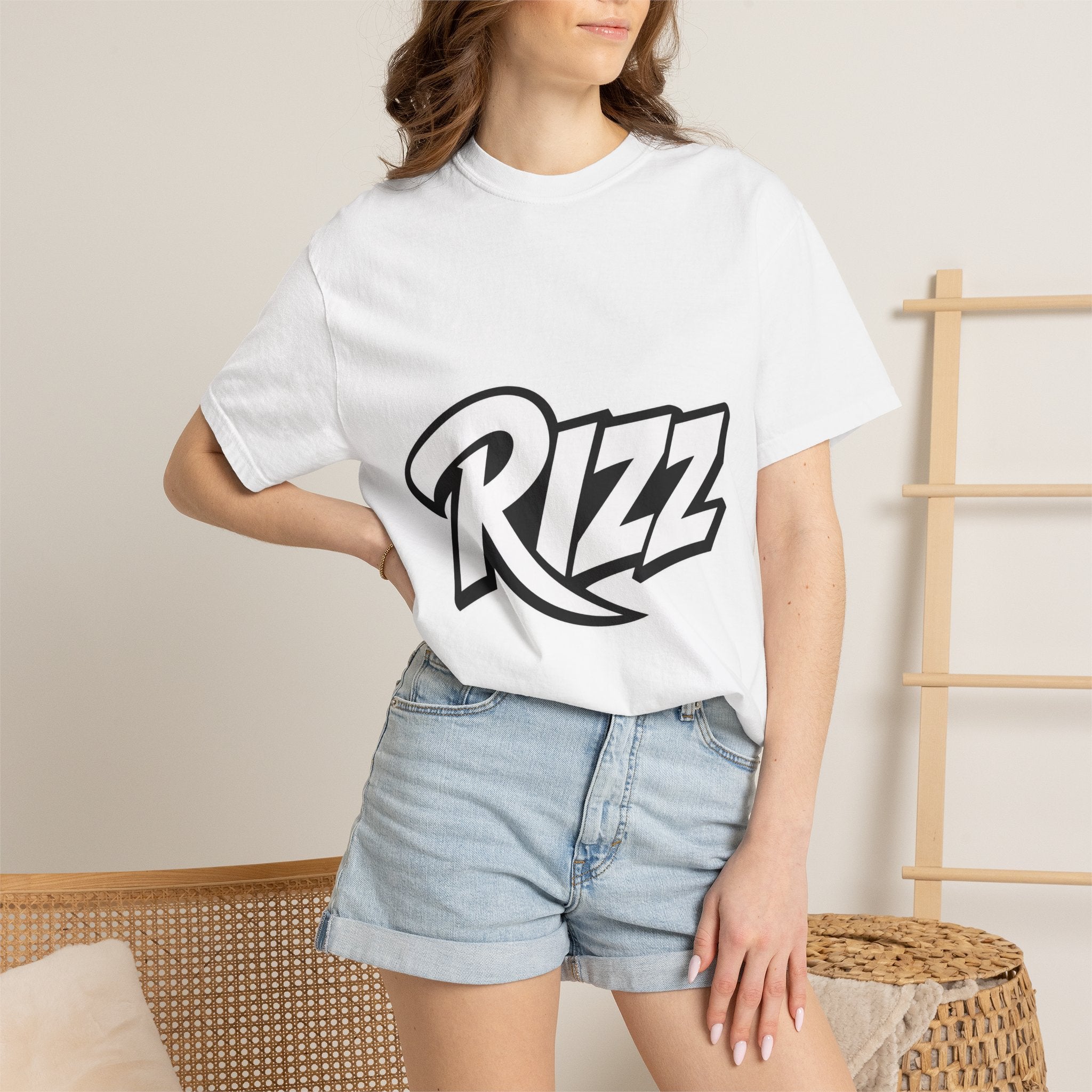 Slang Rizz Script Logo T-Shirt — Bold Streetwear Graphic Tee