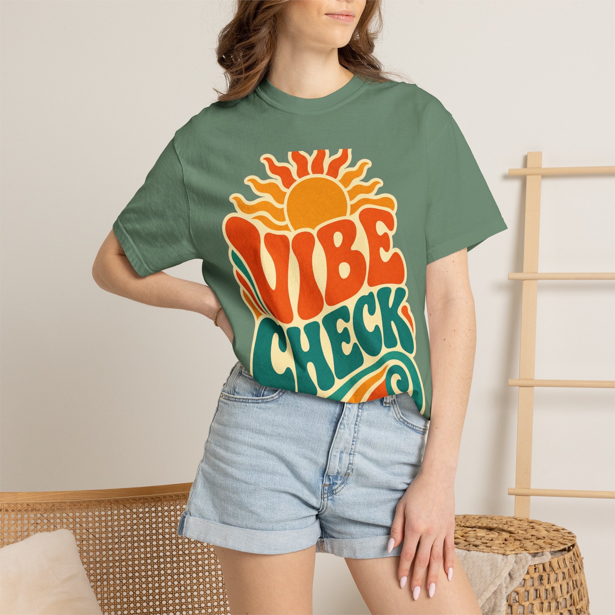 Vibe Check Retro Sun T-Shirt — 70s Wave Graphic Tee