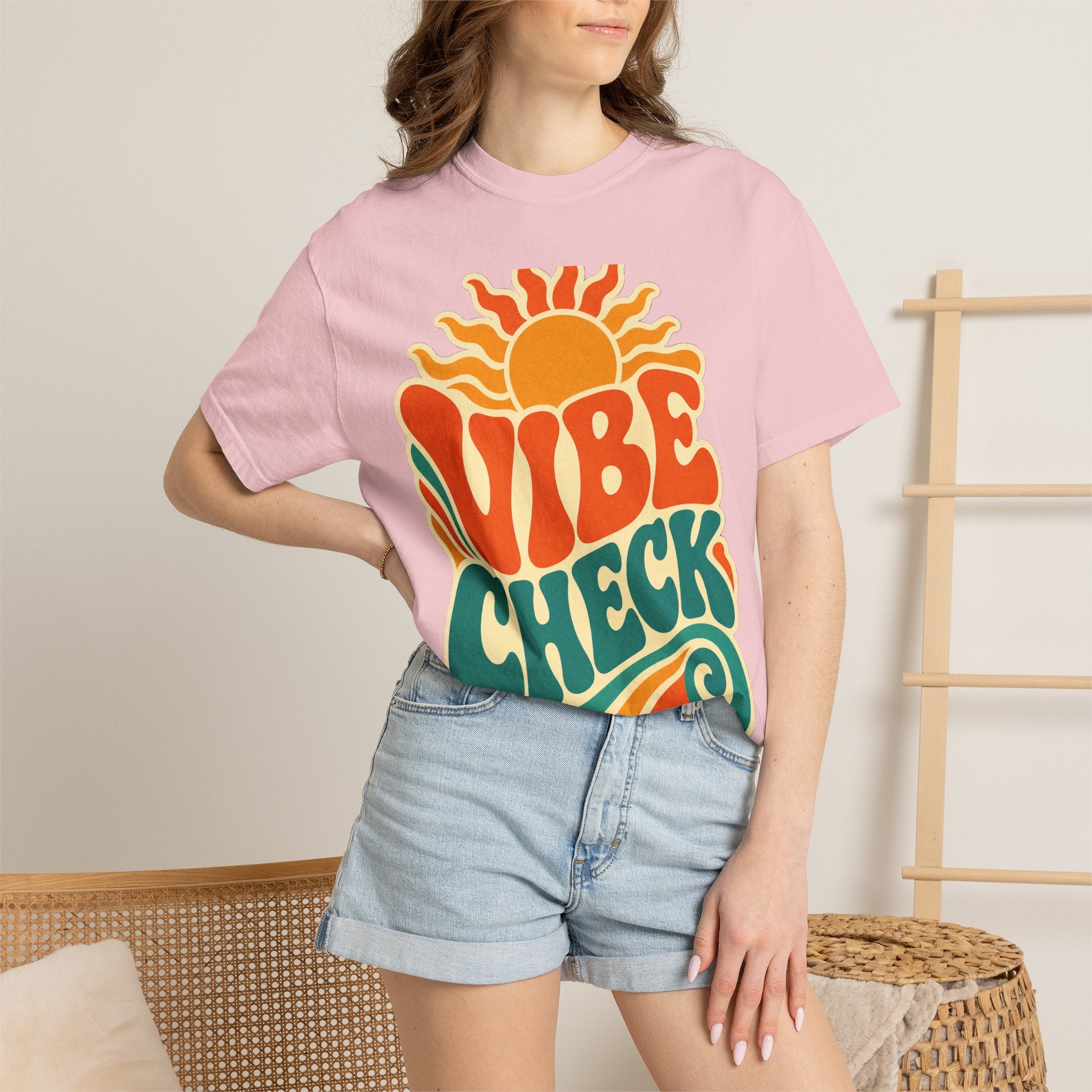 Vibe Check Retro Sun T-Shirt — 70s Wave Graphic Tee