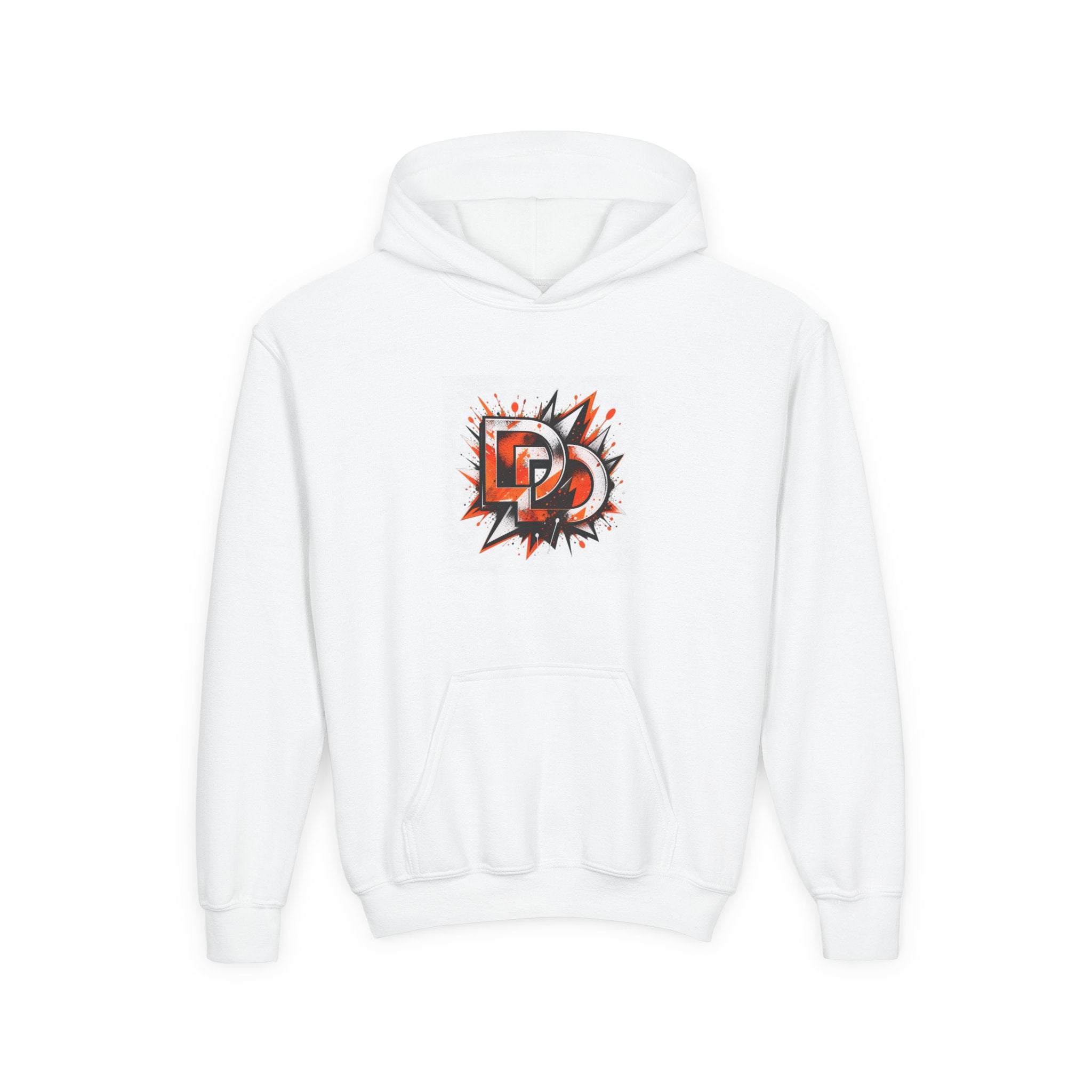 Youth Hoodie — Bold 'DD' Logo Streetwear Pullover