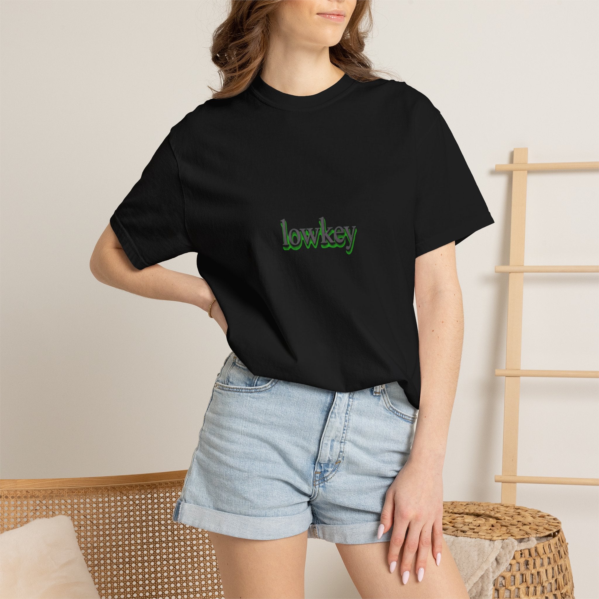 Lowkey Logo T-Shirt — Minimalist Front Text Tee