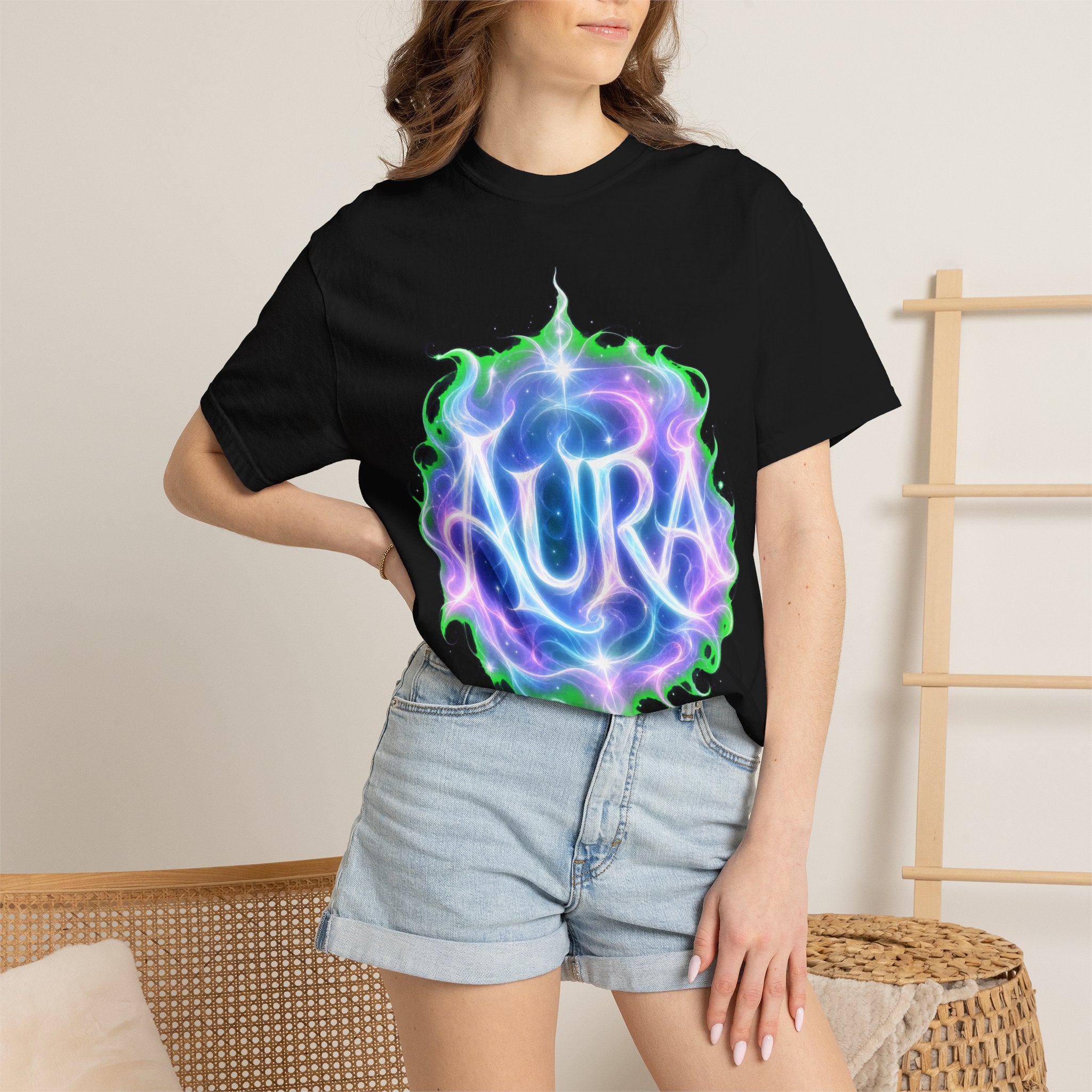Aura Graphic T‑Shirt — Mystical Pastel Orb Design
