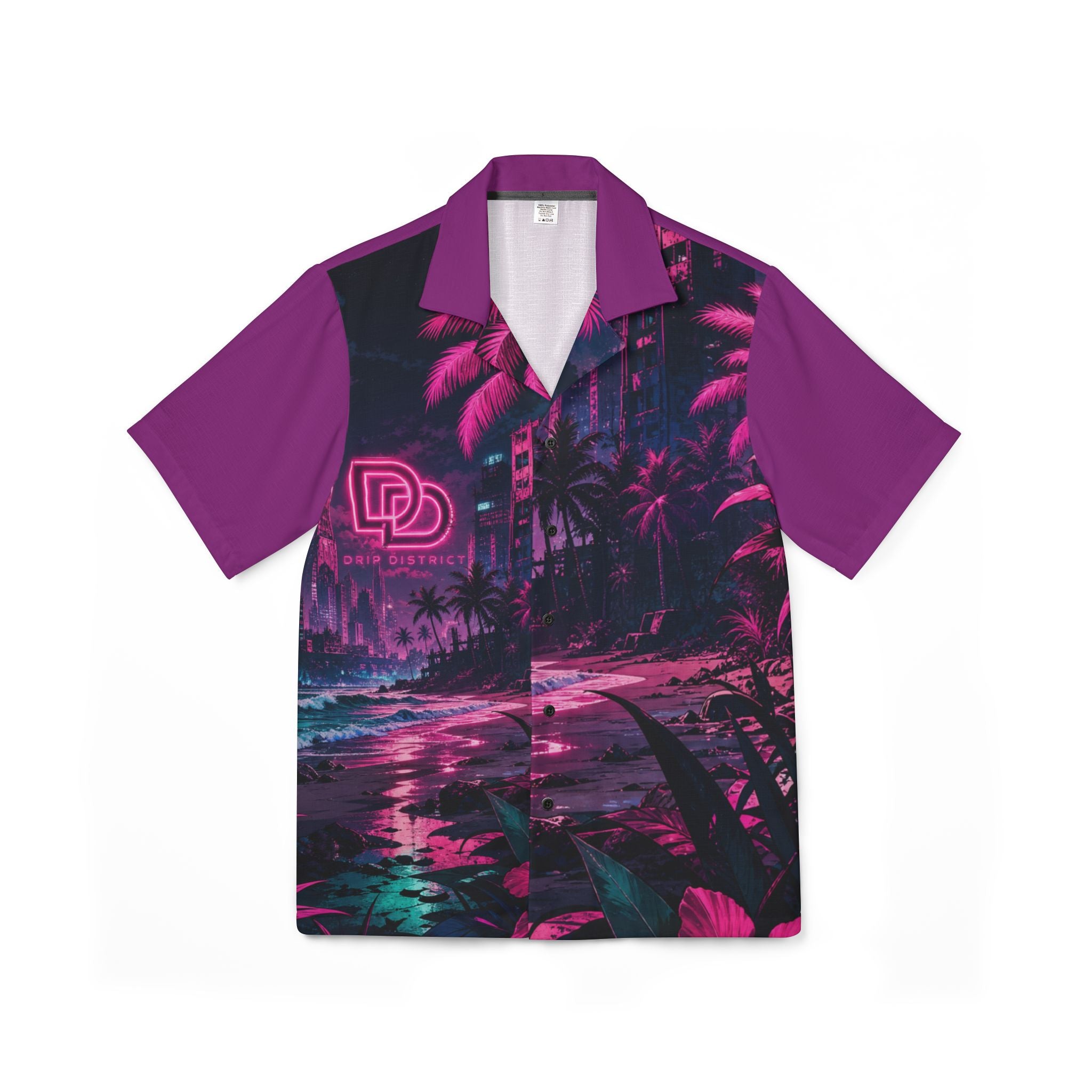 Men's Futuristic Dystopian Beach Camp Shirt