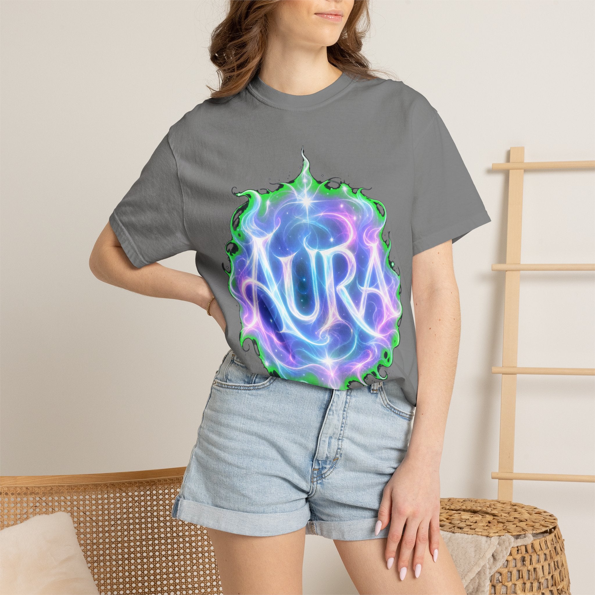 Aura Graphic T‑Shirt — Mystical Pastel Orb Design