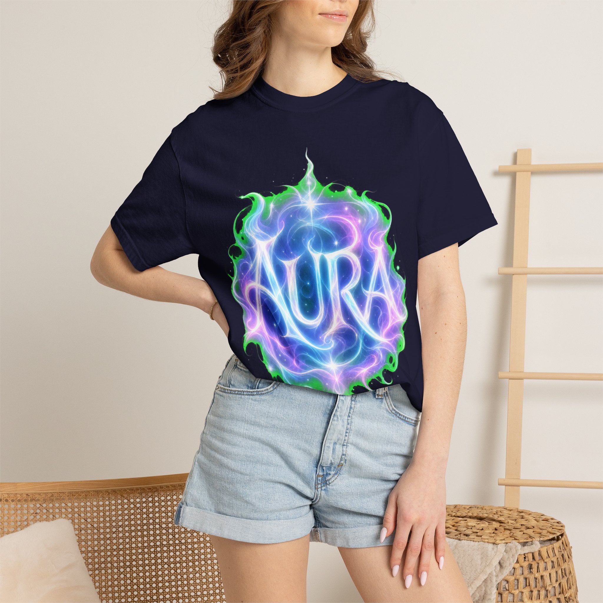 Aura Graphic T‑Shirt — Mystical Pastel Orb Design