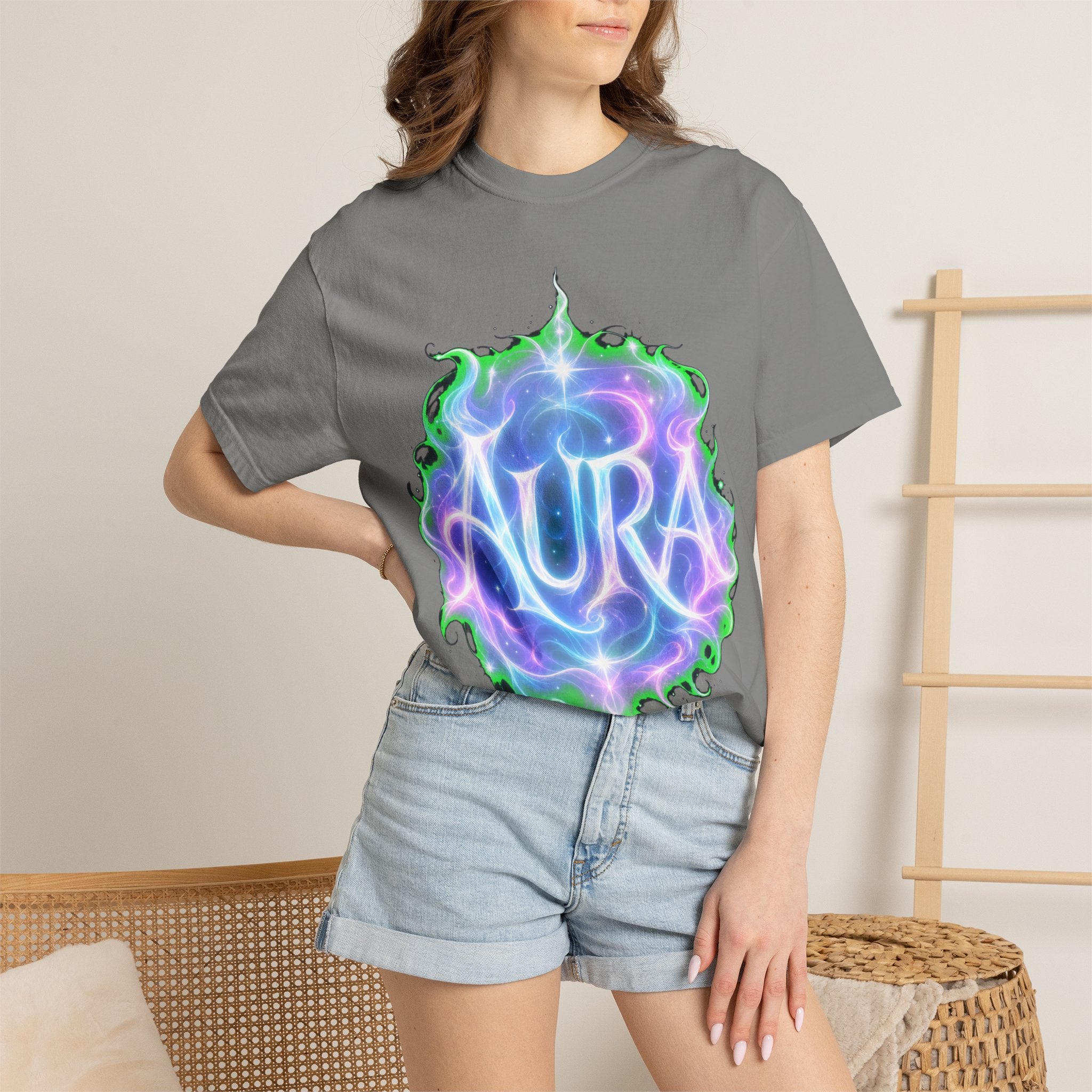 Aura Graphic T‑Shirt — Mystical Pastel Orb Design