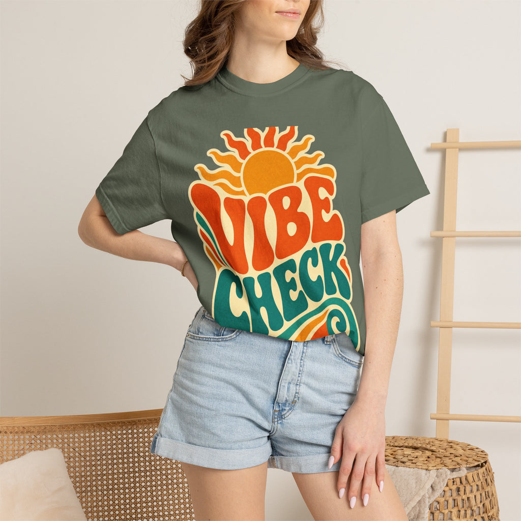 Vibe Check Retro Sun T-Shirt — 70s Wave Graphic Tee