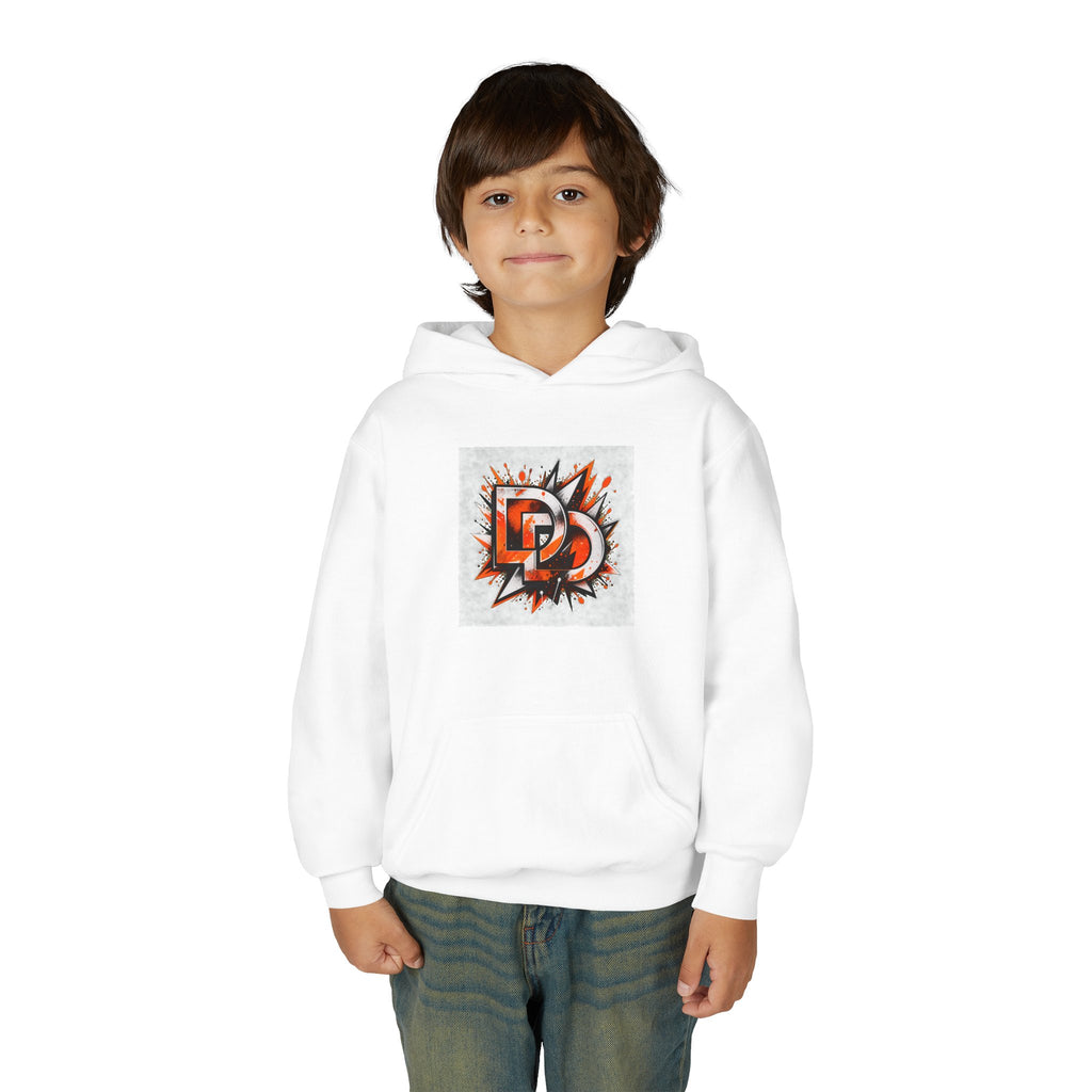Youth Hoodie — Bold 'DD' Logo Streetwear Pullover