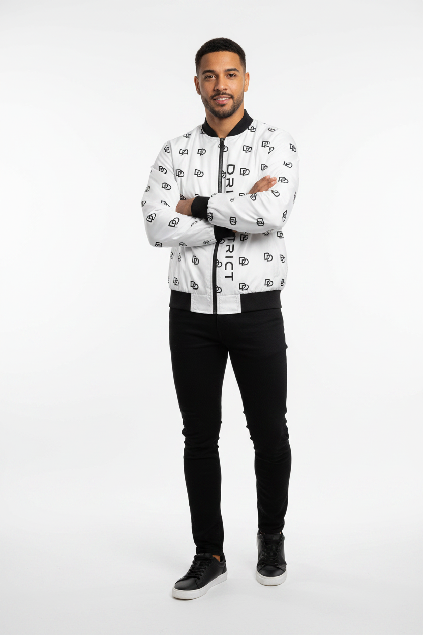 Drip District Bomber Jacket Studio Mockup