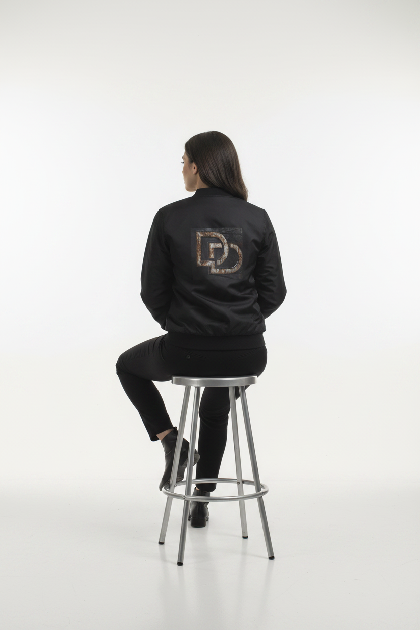 Drip District Post-Apocalyptic Bomber - Female Back View Studio