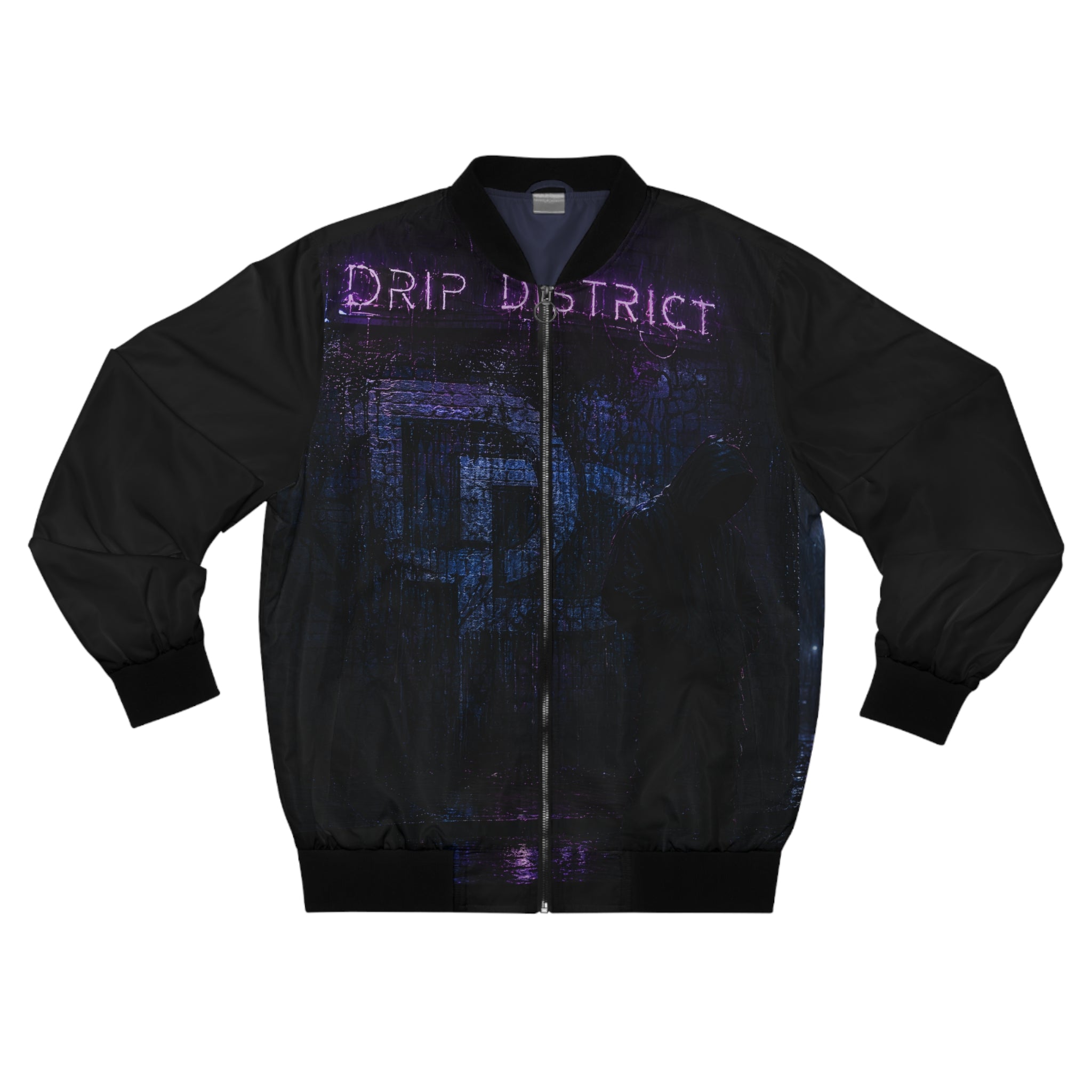 Unisex Urban Neon Noir Bomber Jacket