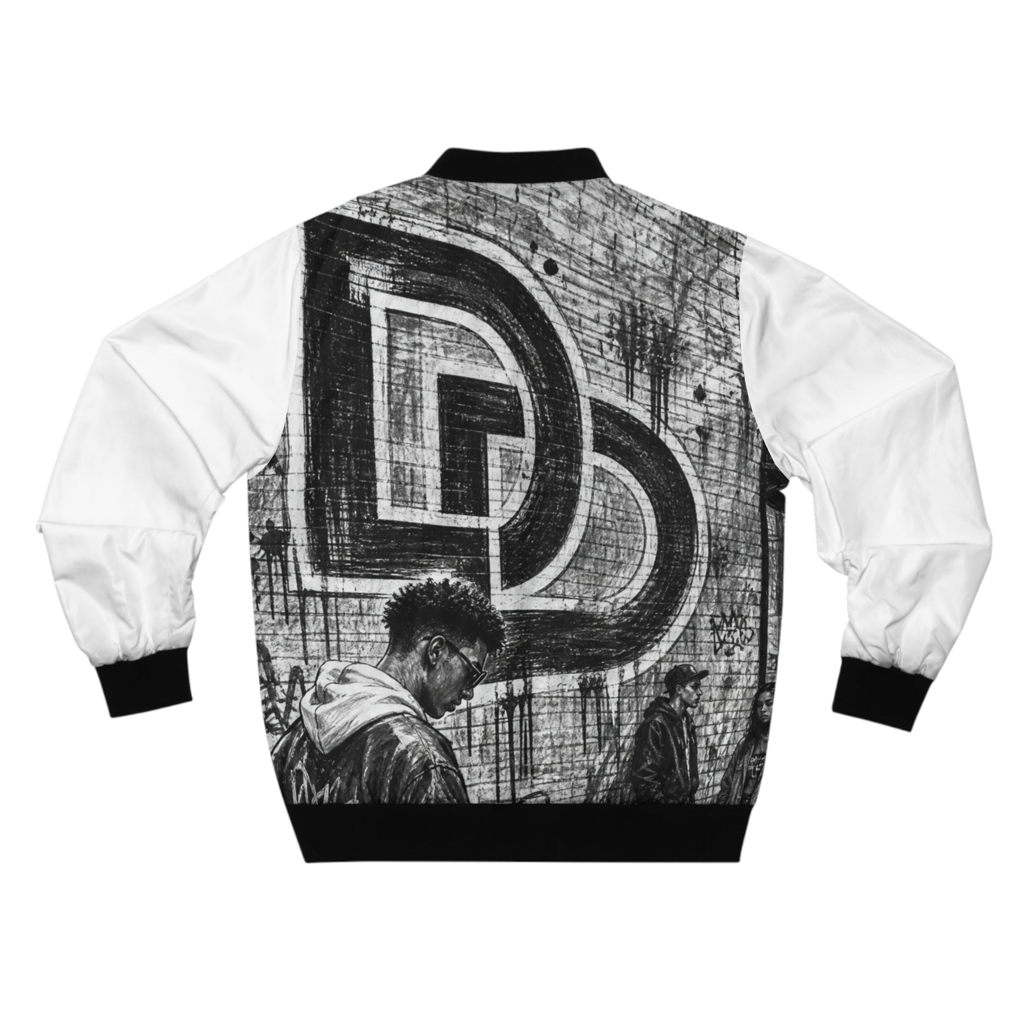 Unisex Downtown Sketch Styled Bomber Jacket
